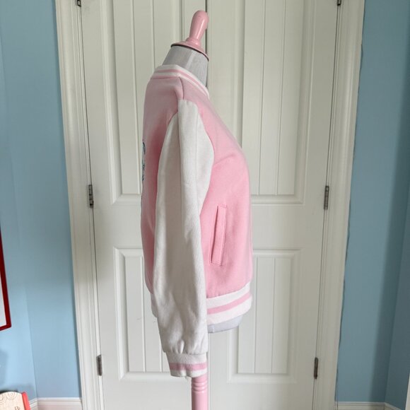 Kawaii Little Twin Stars Pink and White Varsity Jacket - Picture 3 of 11